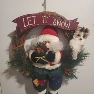 Santa Holiday Wreath